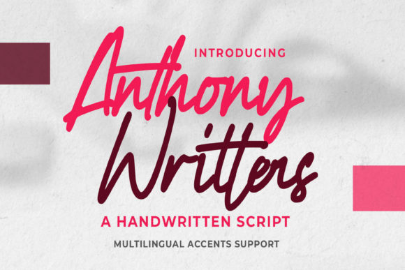 Anthony Writters: A Stylish Handwritten Font for Real Business Branding