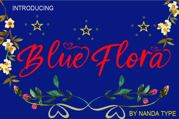 Blue Flora: A Romantic Script Typeface for Web Design