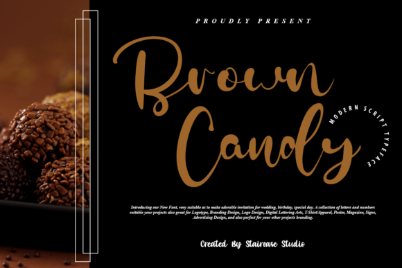 Brown Candy: A Modern Script Typeface for Editors