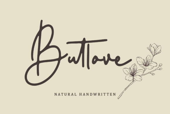 Butlove: A Handwritten Font for Warm Editorial Design