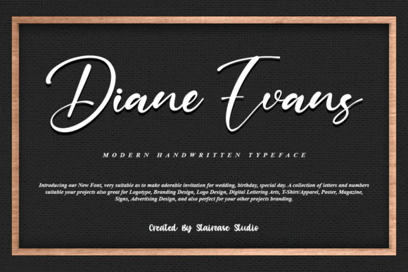 Diane Evans: A Modern Handwritten Typeface for Your Brand