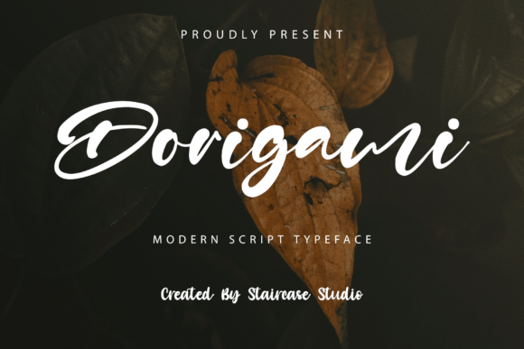 Dorigami: A Modern Script Typeface for Editorial Design and Digital Publishing