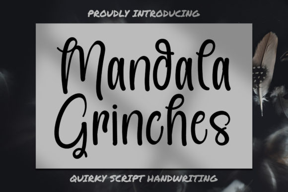 Mandala Grinches: A Charming Handwritten Font for Web Design