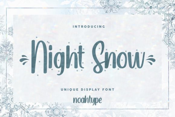 Night Snow: A Winter Script Font for Makers