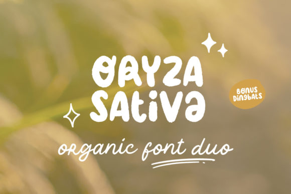 Oryza Sativa: A Handwritten Font for Crafters