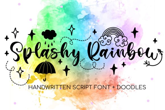 Splashy Rainbow: A Chic Handwritten Font for Crafters and Makers