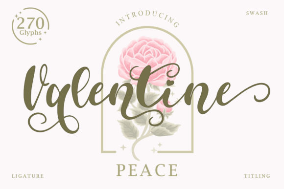 Valentine Peace: A Chic Handwritten Font for Elegant Editorial Design